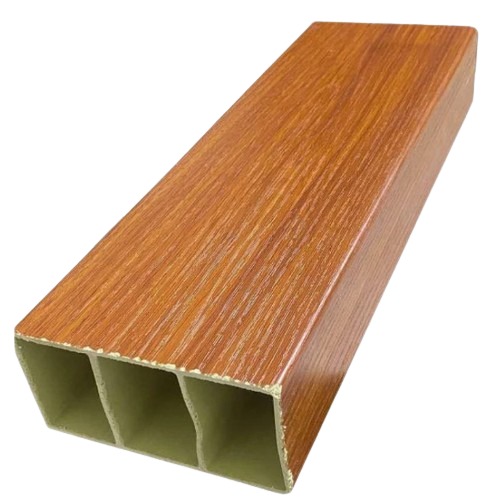 Partition Wood Alternative PVC 10×5 cm, 2.90m Height, Reddish Brown | Luxury line