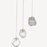 Glass Ceiling Hanger with Contemporary Design, Size 153×42×42 cm, Gold Color