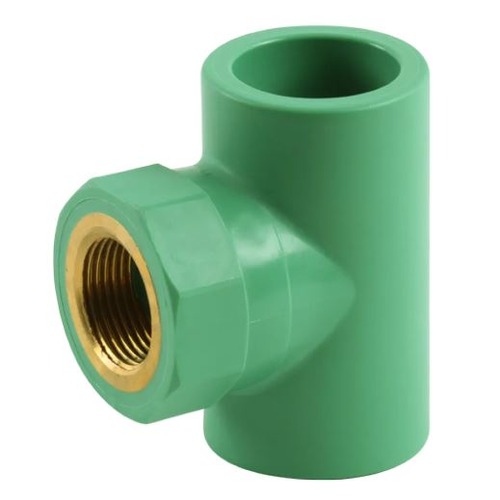 PPR Tee with Female Insert Size 32 × 1 × 32 mm Green Color | Al Zamil Tanks