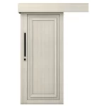 باب سحاب بتصميم عصري، مقاس 110×265 سم، رمادي فاتح، موديل EX07