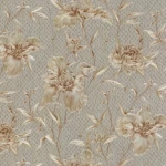 ورق حائط ايطالي، لون بيج داكن، تصميم ورود، مقاس 10 م×1.06 م، موديل 82749