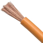 BAHRA 25mm Electrical Wire 450/750V, Flexible Copper PVC 90°C Insulation, orange Color, 100 yards Length