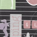 Youthful Wall Covering, Color black and gray with pink, Length 10m, Width 53cm 