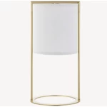Table Lamp Luxurious Design White With Golden Color, Size 34.3x13x54.5 cm