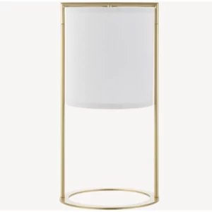 Table Lamp Luxurious Design White With Golden Color, Size 34.3x13x54.5 cm | Abyat Company