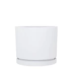 Fiberglass Planter, White color, Diameter 45 cm, Height 55 cm.