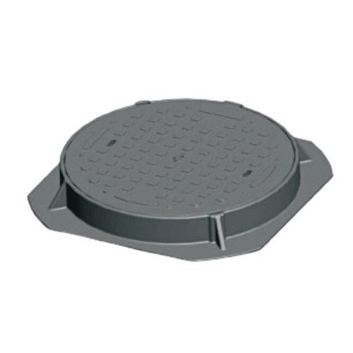 Manhole Cover Ductile Iron 600 mm Circular Shape, 40 Tons Load | Saudi Cast Company