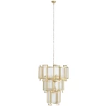 ثريا كريستال أنيق ، أبعاد 84 × 84 × 60 سم، لون ذهبي