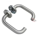 Separated Stainless Steel Door Handle ,Handle Diameter 19 mm, Color Silver