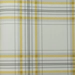 ورق حائط تصميم مقلم، لون رمادي مع اصفر وبني، مقاس 15.6 م×106 سم