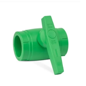 PPR Ball Valve Size 40 mm, Green Color | Al-Manar Pipes Factory