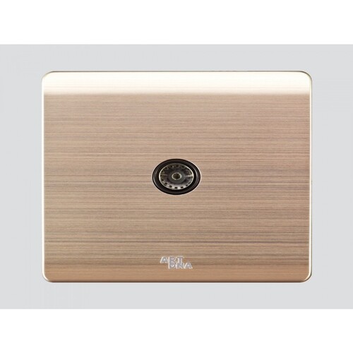 Single Antenna Socket 7x7 cm, Gold Color | Art DNA