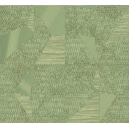 Italian Wallpaper Geometric Design 10m x 0.73m Green | Balbaid Decor Company