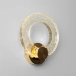 Gold Wall Lighting Unit, 26 cm Height, 23 cm Width, 6 cm Depth