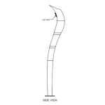 Garden lighting Pole 4 m, Power 50 watts, Mounting base size 400 x 400 mm