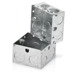 Galvanized Steel Electrical Switch Box Size 72×72 mm, Depth 35 mm, Thickness 0.9 mm | Alfanar