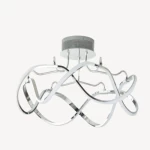 Contemporary LED Chandelier, Size 70 x 70 x 27 cm, silver Color