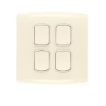 مفتاح كهرباء رباعى دركسيون 10 امبير  ألف الفنار مقاس 7×7 سم اللون بيج 