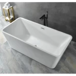Classic Modern Mobile Rectangular Bathtub Size 170 cm, White Color