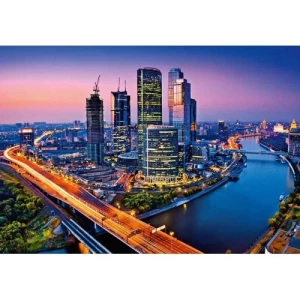 Mural Image Cities Design 366cm × 254cm Blue | Balbaid Decor Company