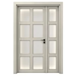 Premium Wooden Double Door, Gray, Size 160 × 235 cm, model Number GBR05