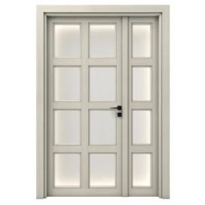 Premium Wooden Double Door 160×235 cm, Gray, Model GBR05 | 