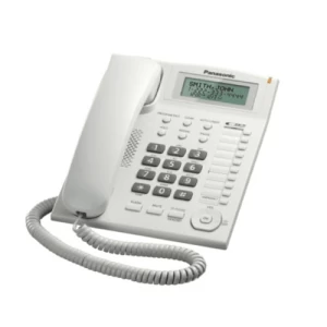 Corded Telephone with Caller ID Display, White Color | Panasonic