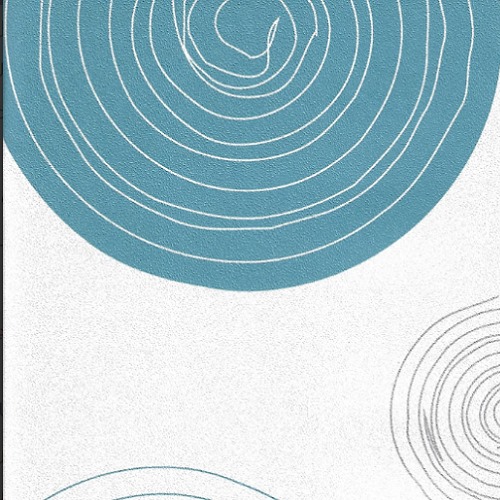 Youthful Wallpaper 10m x 53cm Blue with Gray and White | Luxury line