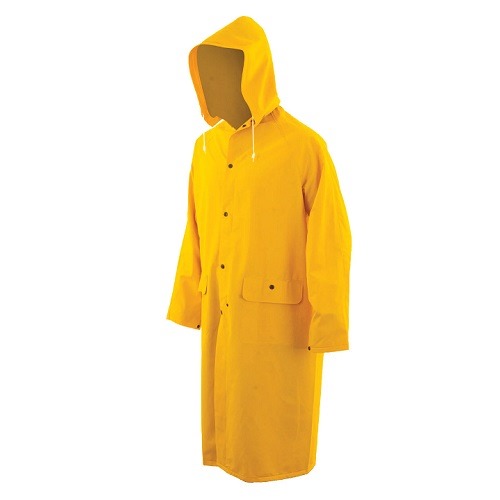 PVC Raincoat with Hood, Yellow Color | 759