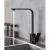 Modern Kitchen Sink Mixer Square Shape, Size 31 cm, Matte Black Color