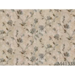 ورق حائط ايطالي تصميم ورود مقاس 10 م×1.06م، بيج، موديل 41338