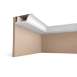 PU Foam Interior Decorative Cornices, Size 244x30x10 cm, White Color | Zakharef Company