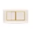 Electrical light switch 3 gang 10 Amp Omnia Alfanar Size 14 × 7 cm Color Gold with Gold Ring