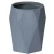 Fiber cement plant pot size 39x33 cm dark gray color