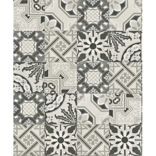 German Wall Decoration Wallpaper Beige with Gray 10m x 0.53m Model 526318 | Balbaid Decor Company