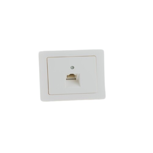 Q1 Telephone Socket Single 7 × 7 cm White Finish | N0831W