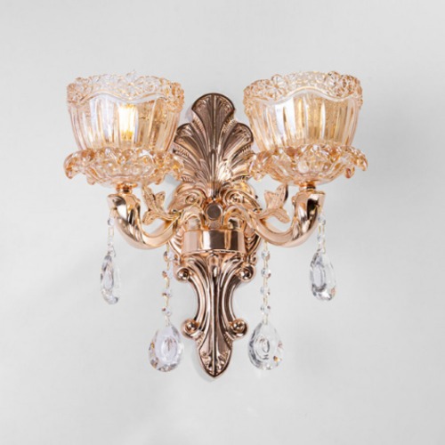 Modern Wall Sconce 33 cm Width, 38 cm Length, Gold Color | 