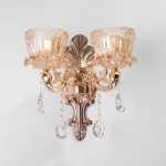 Modern Wall Sconce, 33 cm Width, 38 cm Length, Gold Color