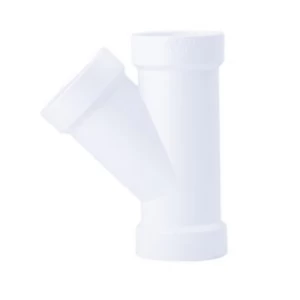 UPVC 45° Wye Tee Size 160 mm White Color | Al-Manar Pipes Factory
