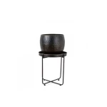 Steel plant pot size 29x33 cm black color