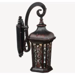 Wall Light Fixture For External Gates, Black, 17.5 cm Height, 26.5 cm Width