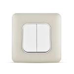 مفتاح مزدوج دركسيون متوسط 20 أمبير، لون شامبين، 7×7 سم، 250 فولت | سبكترا