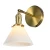 Glass Wall Sconce, Gold and White Color, 16.5 cm Length, 18 cm Depth