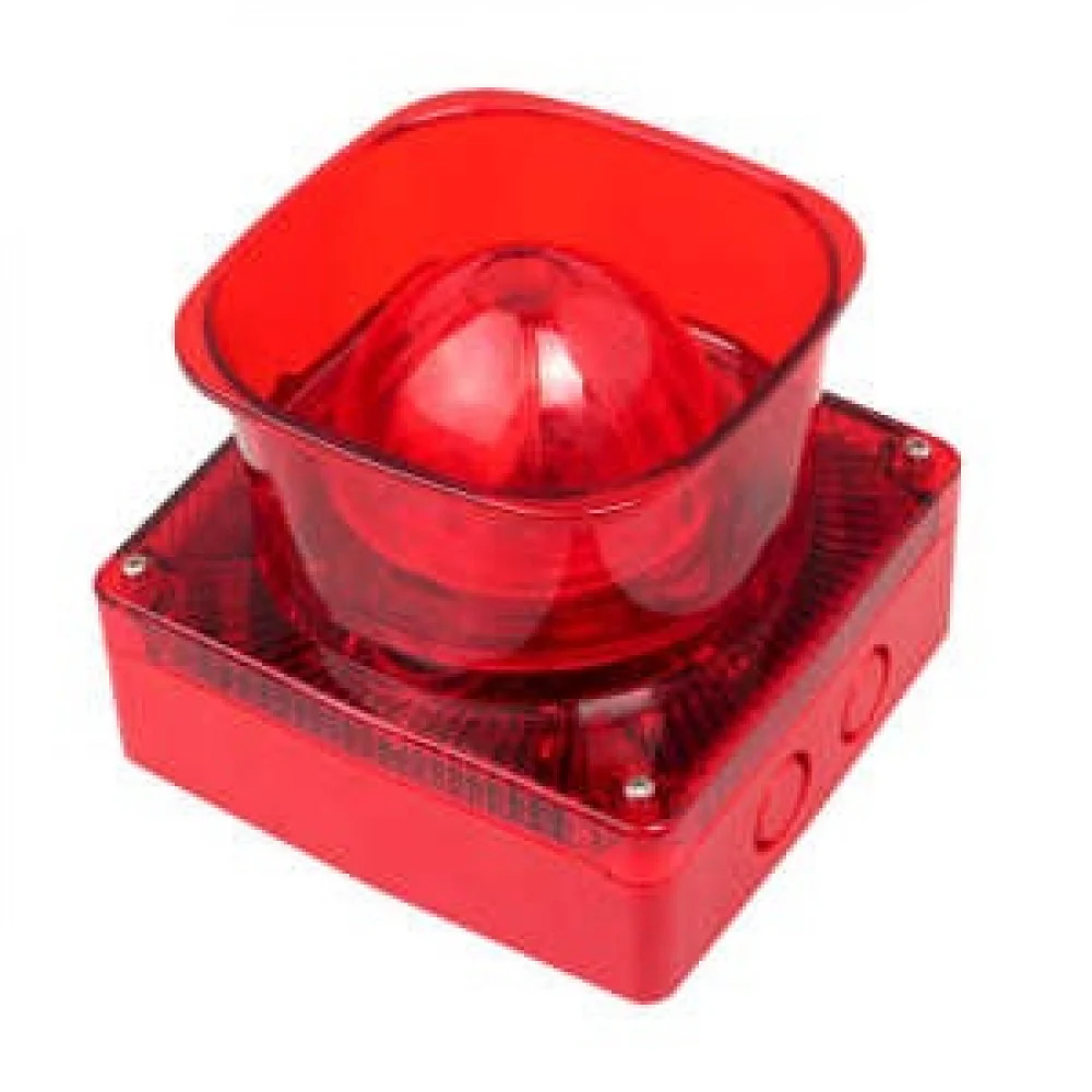 Alarm Device Without Flasher, Red Color, 110x110x113 mm | Tops fireman