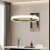 Modern LED Circle Chandelier 1 Light, Adjustable Dimensions from 40 cm to 1.5 m, 150 cm Wire Length