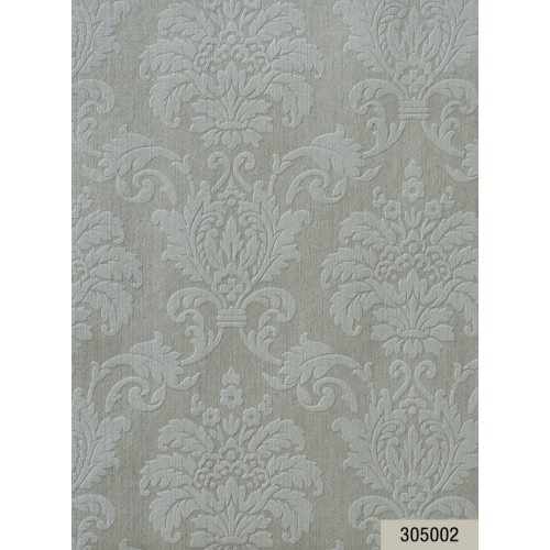 Classic Wallpaper Length 10m, Width 0.73m, Gray Color, Model 305002 | Balbaid Decor Company
