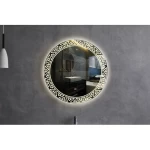 مرايا حمام مع إضاءة ليد مقاس 80×60 سم، ماركة دولفي