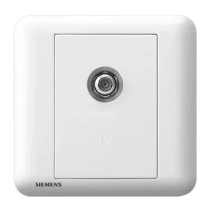 فيش تلفزيون مفرد 86×86 مم لون ابيض | Siemens (Delta Seata)