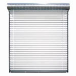 Automatic Roll Garage Doors Width 3.4 M Height 3 M White Color | Almokhtar industry 