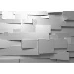 Mural image stone design, size 366cm × 254 cm, white color